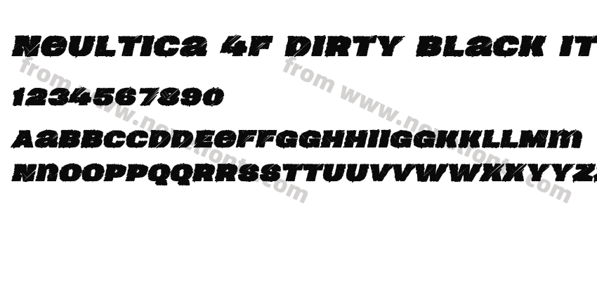 Neultica 4F Dirty Black ItalicPreview