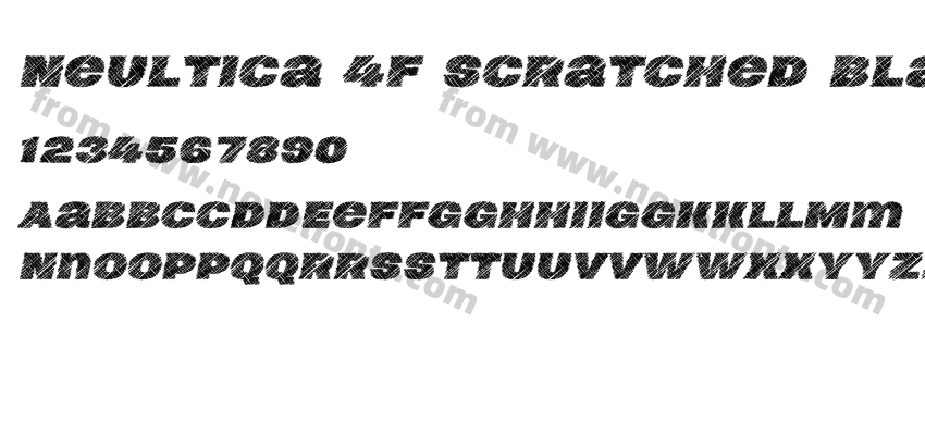 Neultica 4F Scratched Black ItalicPreview