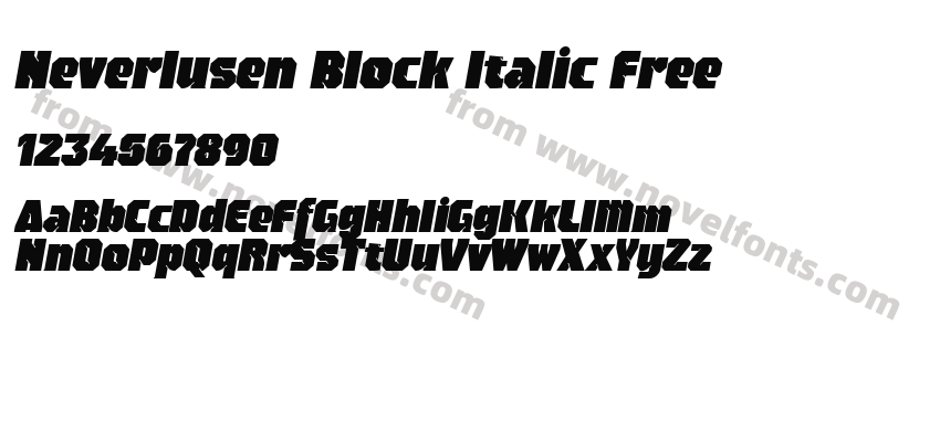 Neverlusen Block Italic FreePreview