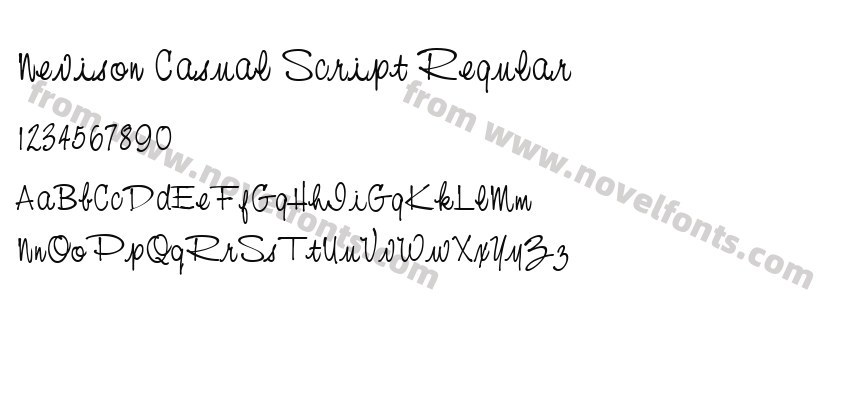 Nevison Casual Script RegularPreview