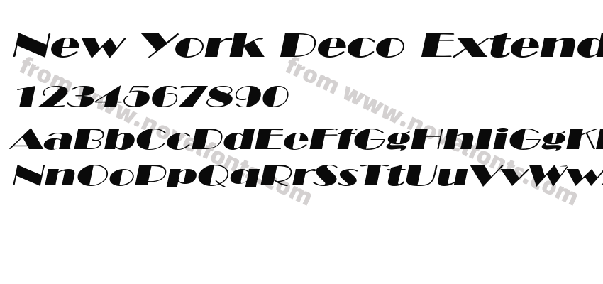 New York Deco Extended ObliqueSWFTEPreview