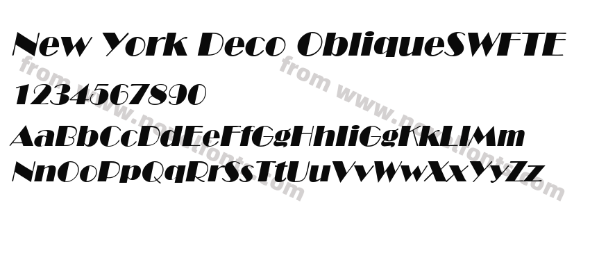 New York Deco ObliqueSWFTEPreview