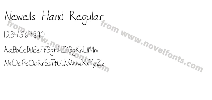 Newells Hand RegularPreview