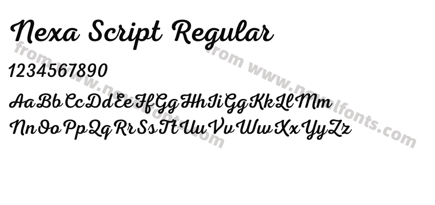 Nexa Script RegularPreview