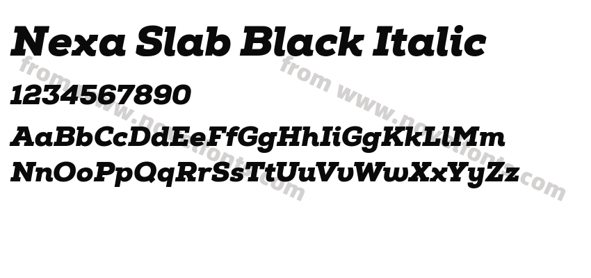 Nexa Slab Black ItalicPreview