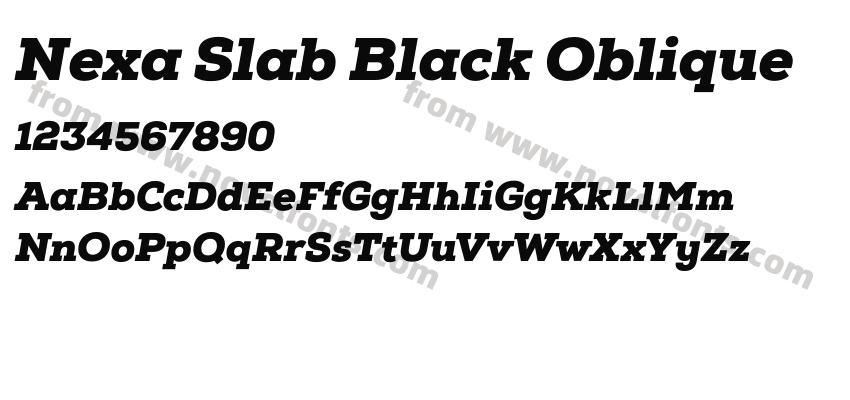 Nexa Slab Black ObliquePreview