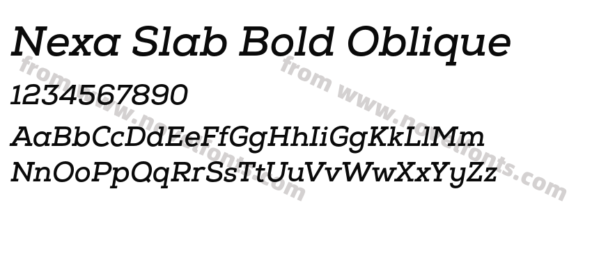 Nexa Slab Bold ObliquePreview