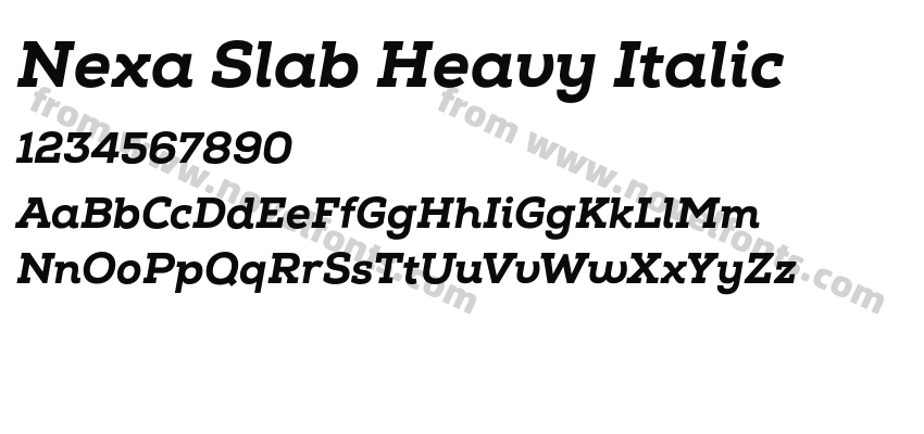 Nexa Slab Heavy ItalicPreview