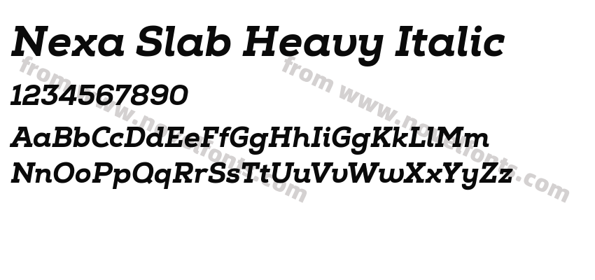 Nexa Slab Heavy ItalicPreview