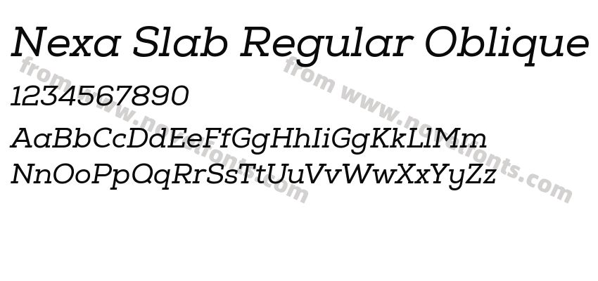 Nexa Slab Regular ObliquePreview