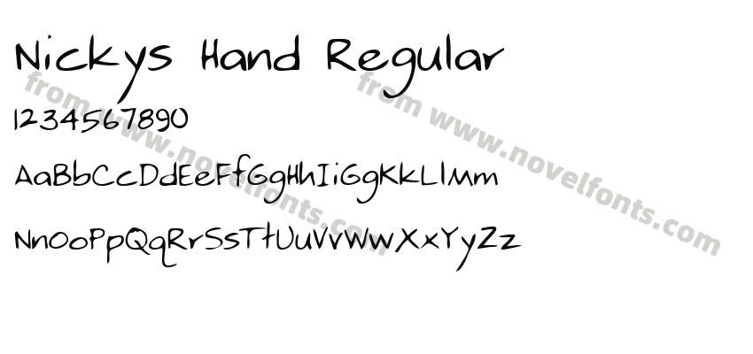 Nickys Hand RegularPreview