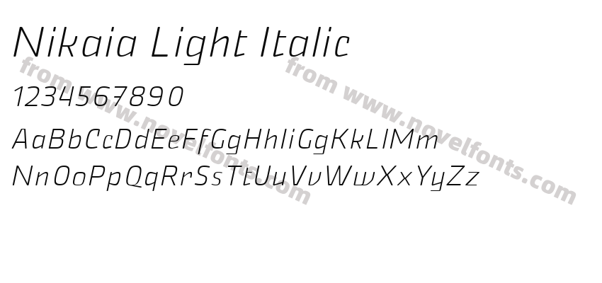 Nikaia Light ItalicPreview