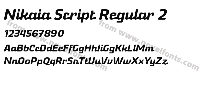 Nikaia Script Regular 2Preview