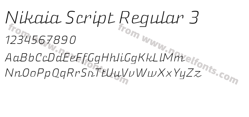 Nikaia Script Regular 3Preview