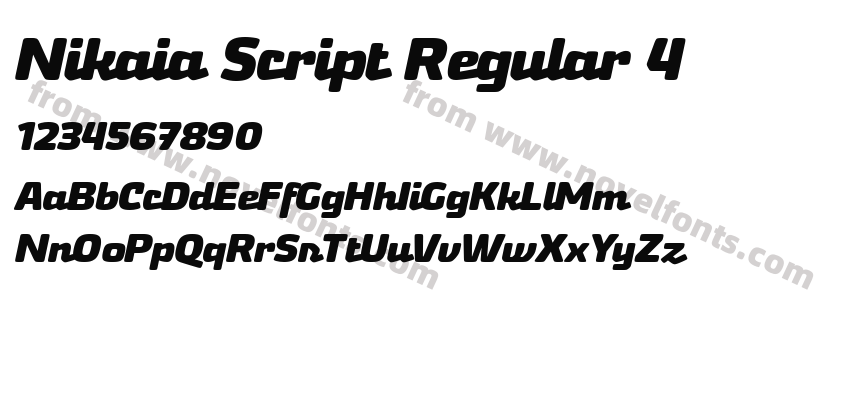 Nikaia Script Regular 4Preview