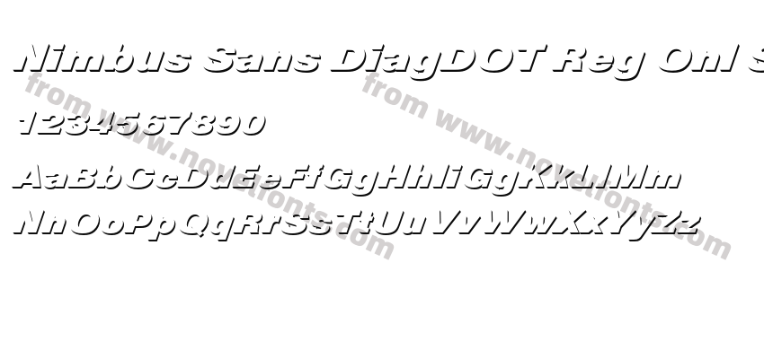 Nimbus Sans DiagDOT Reg Onl ShaPreview