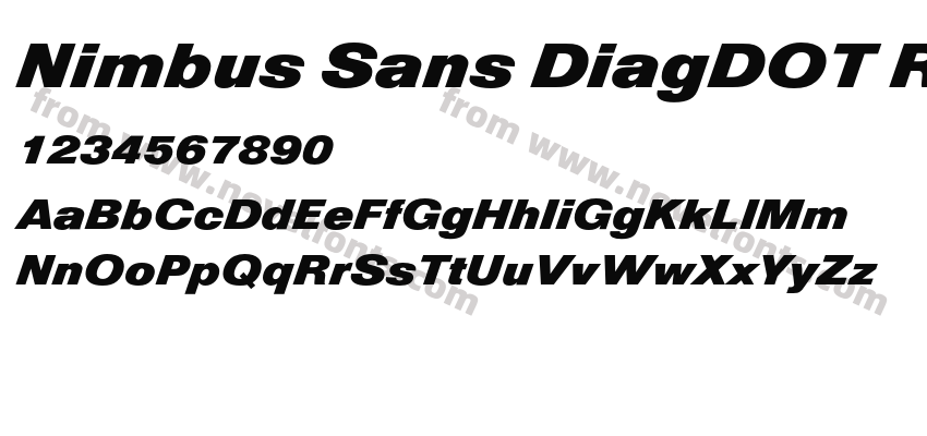 Nimbus Sans DiagDOT RegPreview