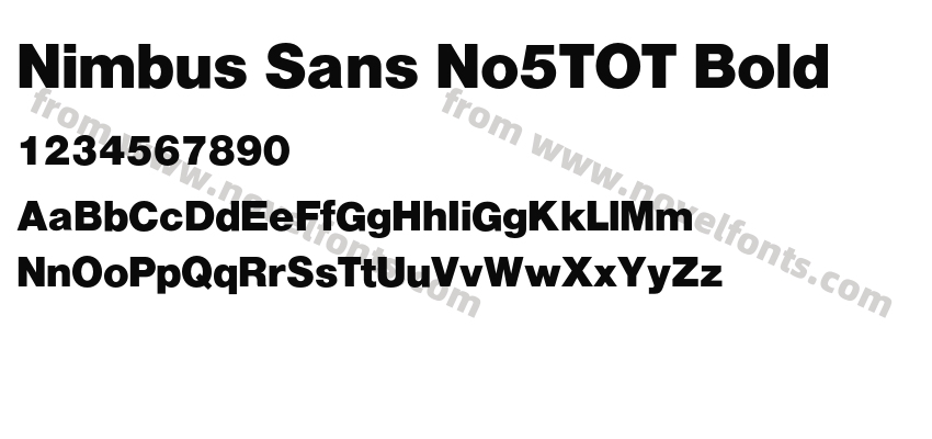 Nimbus Sans No5TOT BoldPreview