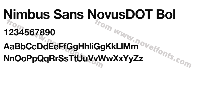 Nimbus Sans NovusDOT BolPreview