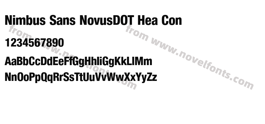 Nimbus Sans NovusDOT Hea ConPreview