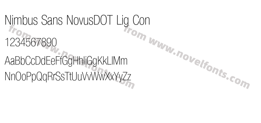 Nimbus Sans NovusDOT Lig ConPreview