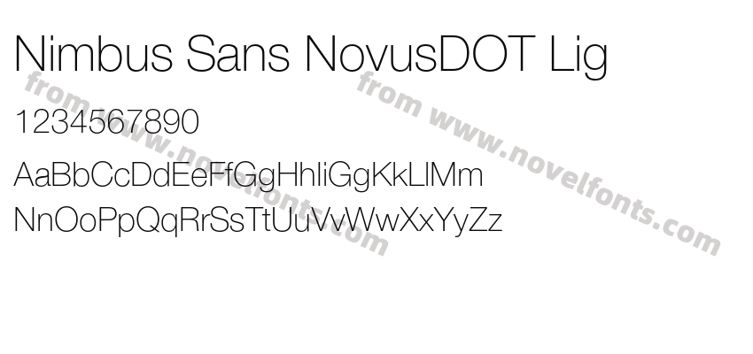 Nimbus Sans NovusDOT LigPreview