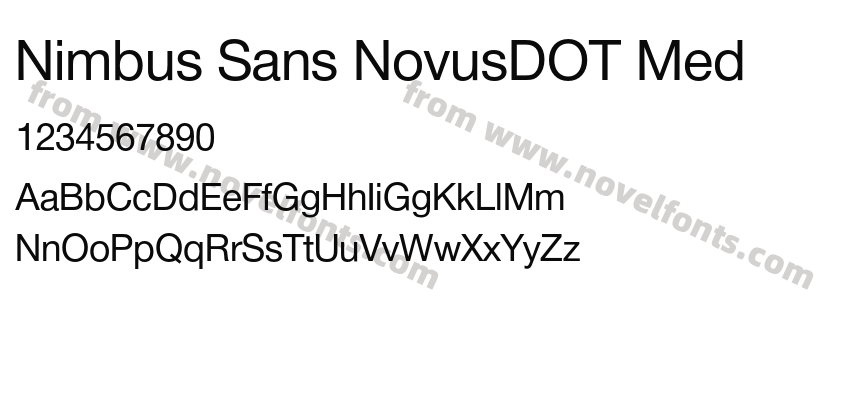 Nimbus Sans NovusDOT MedPreview