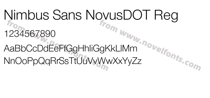 Nimbus Sans NovusDOT RegPreview