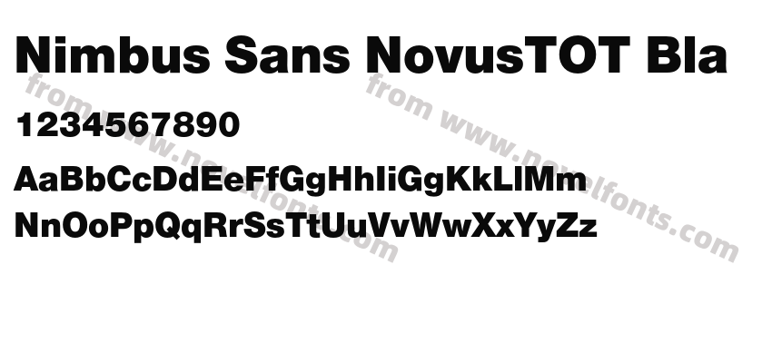Nimbus Sans NovusTOT BlaPreview