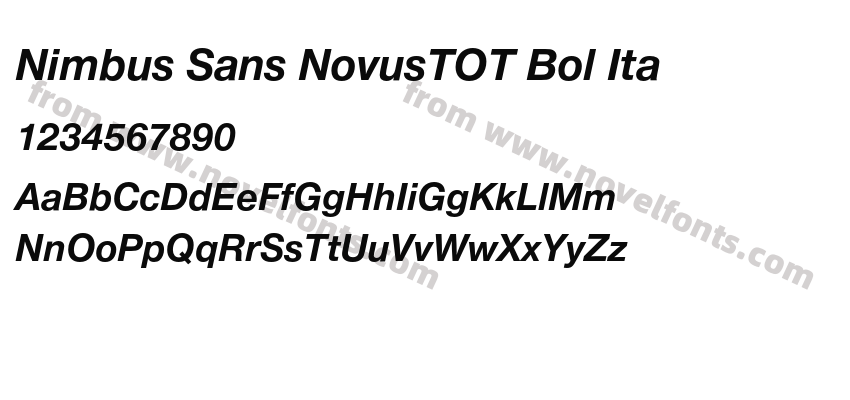 Nimbus Sans NovusTOT Bol ItaPreview