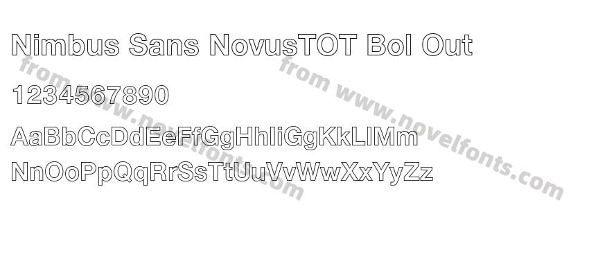 Nimbus Sans NovusTOT Bol OutPreview