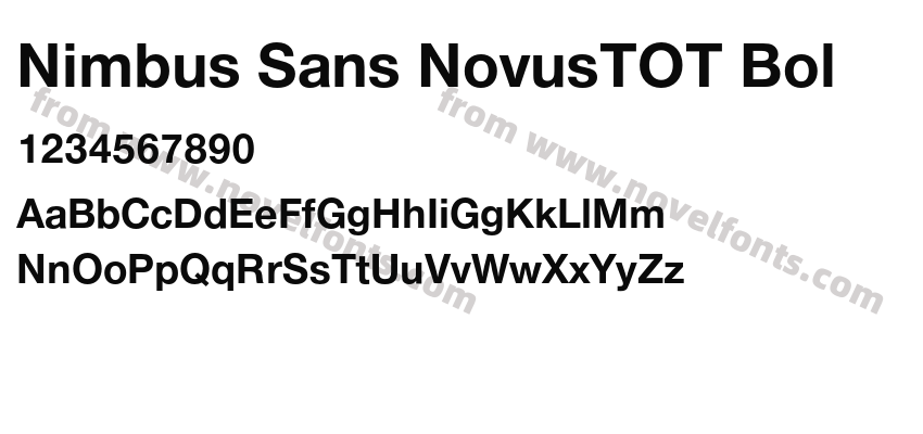 Nimbus Sans NovusTOT BolPreview