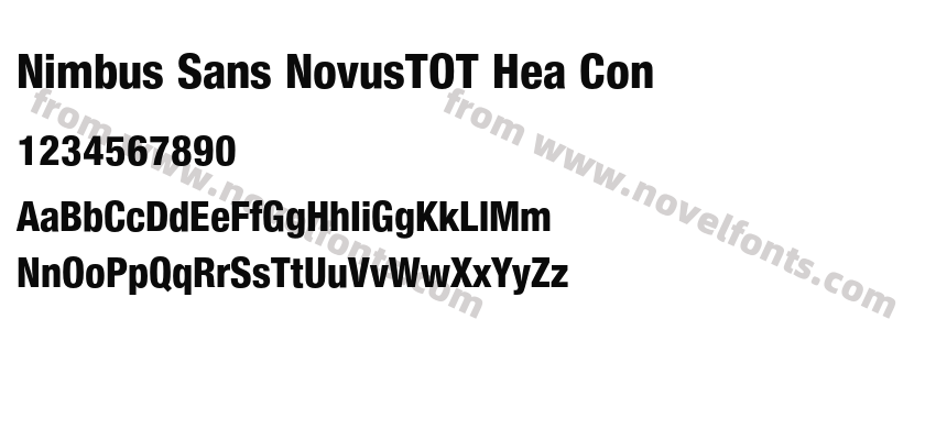 Nimbus Sans NovusTOT Hea ConPreview