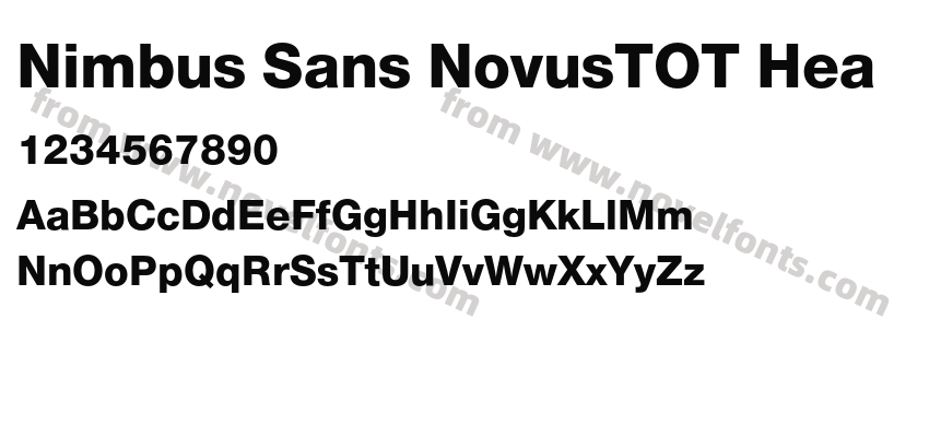Nimbus Sans NovusTOT HeaPreview