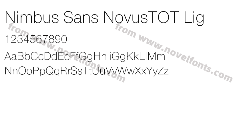 Nimbus Sans NovusTOT LigPreview