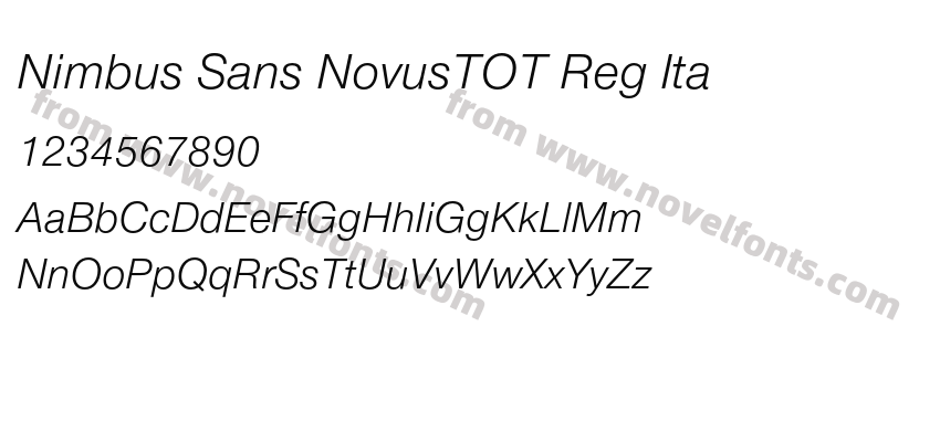 Nimbus Sans NovusTOT Reg ItaPreview