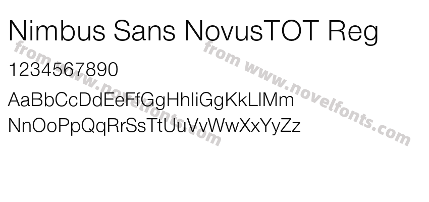 Nimbus Sans NovusTOT RegPreview