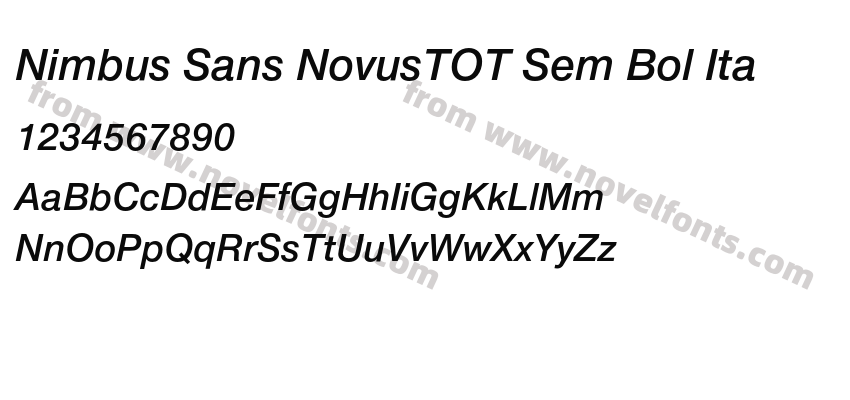 Nimbus Sans NovusTOT Sem Bol ItaPreview