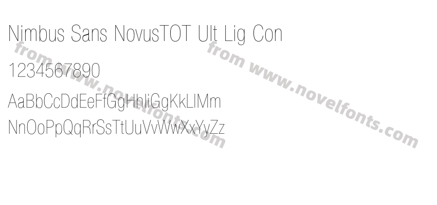 Nimbus Sans NovusTOT Ult Lig ConPreview