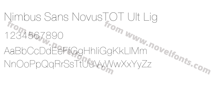 Nimbus Sans NovusTOT Ult LigPreview