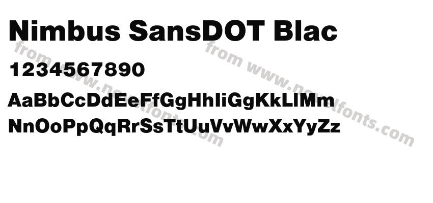 Nimbus SansDOT BlacPreview