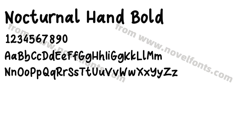 Nocturnal Hand BoldPreview