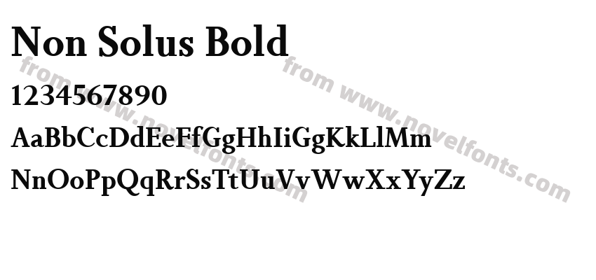 Non Solus BoldPreview