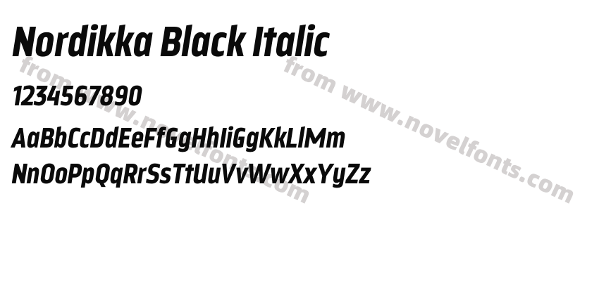 Nordikka Black ItalicPreview