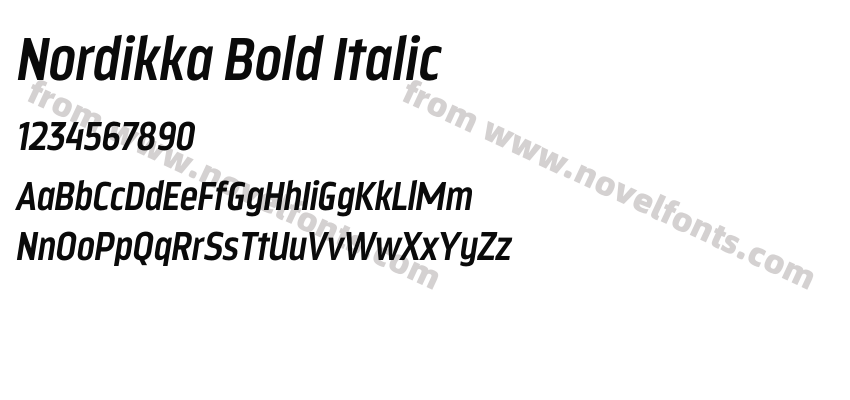 Nordikka Bold ItalicPreview