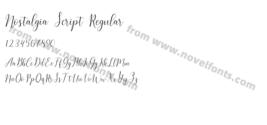 Nostalgia Script RegularPreview