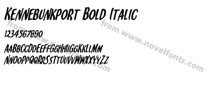 Kennebunkport Bold ItalicPreview