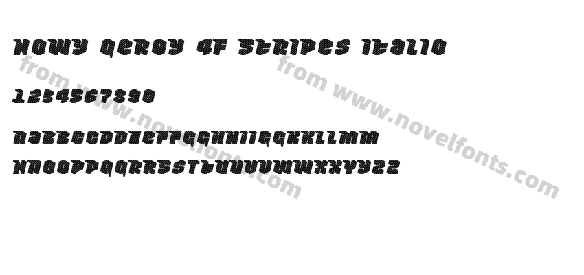 Nowy Geroy 4F Stripes ItalicPreview