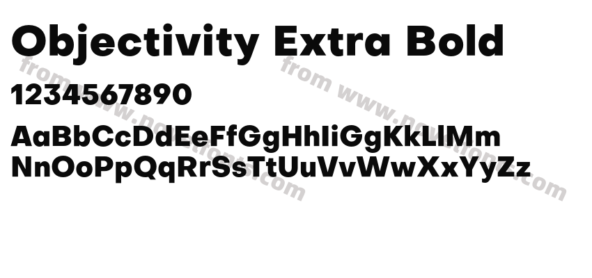 Objectivity Extra BoldPreview