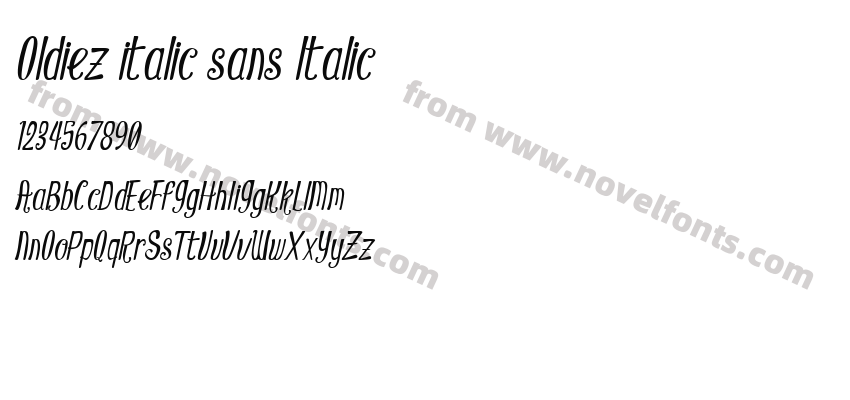 Oldiez italic sans ItalicPreview